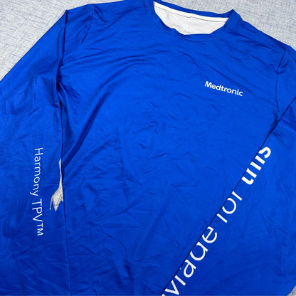 Unbranded Blue Performance Shirt Printed-L