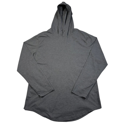 Shein Grey Hooded Long Sleeve Top-XL