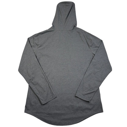 Shein Grey Hooded Long Sleeve Top-XL