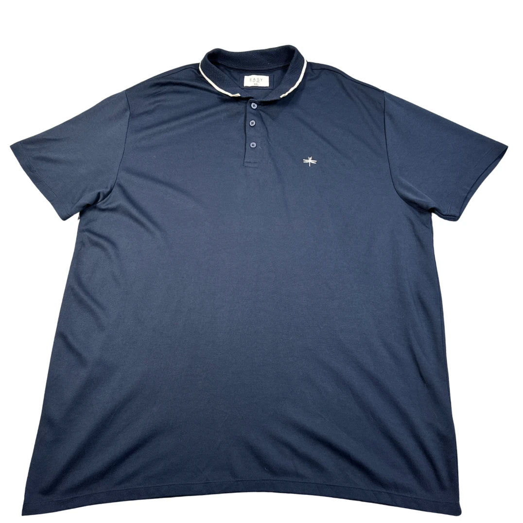 Easy Navy Tipped Collar Polo-2XL