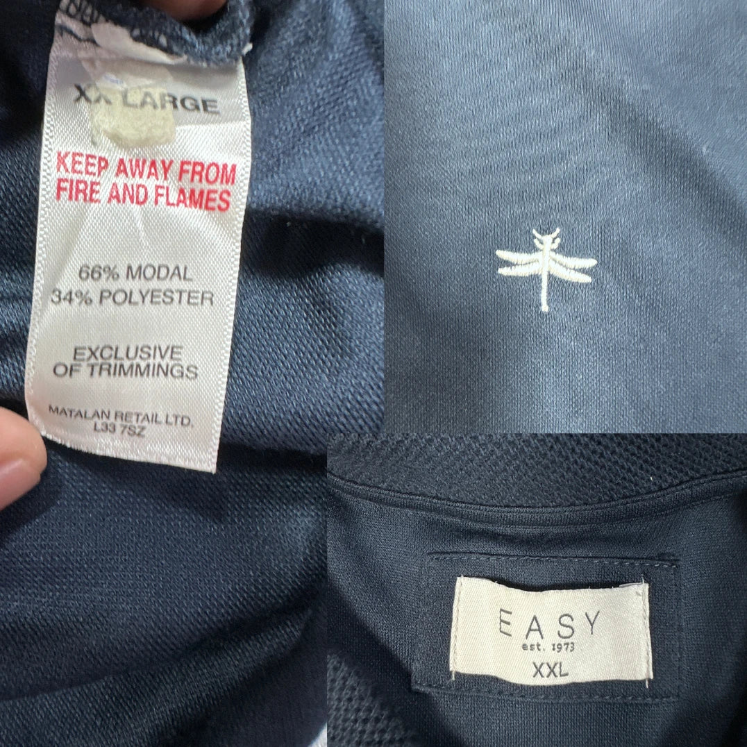 Easy Navy Tipped Collar Polo-2XL