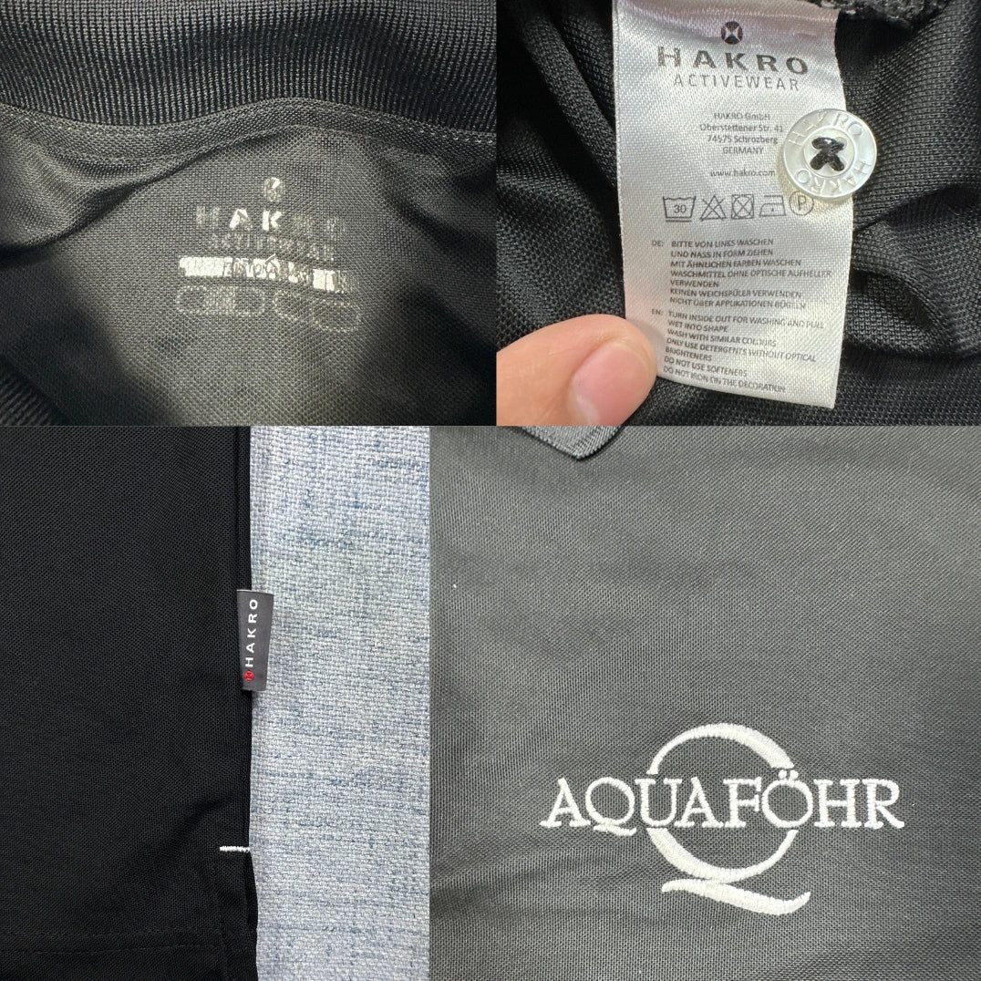 Aquaföhr Black Performance Polo Shirt-L