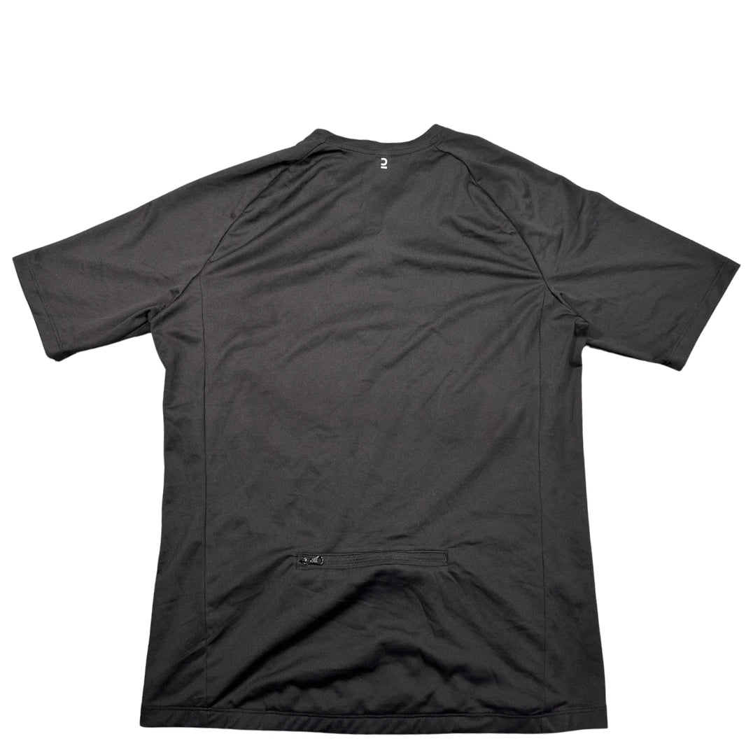 Triban Black Quarter Zip Cycling Jersey-L