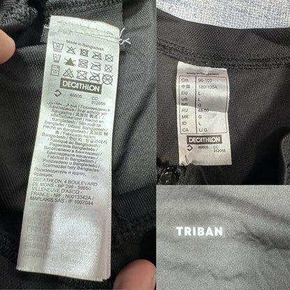 Triban Black Quarter Zip Cycling Jersey-L