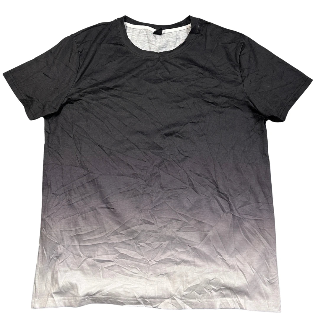 Manfinity Black to White Ombre Tee-S