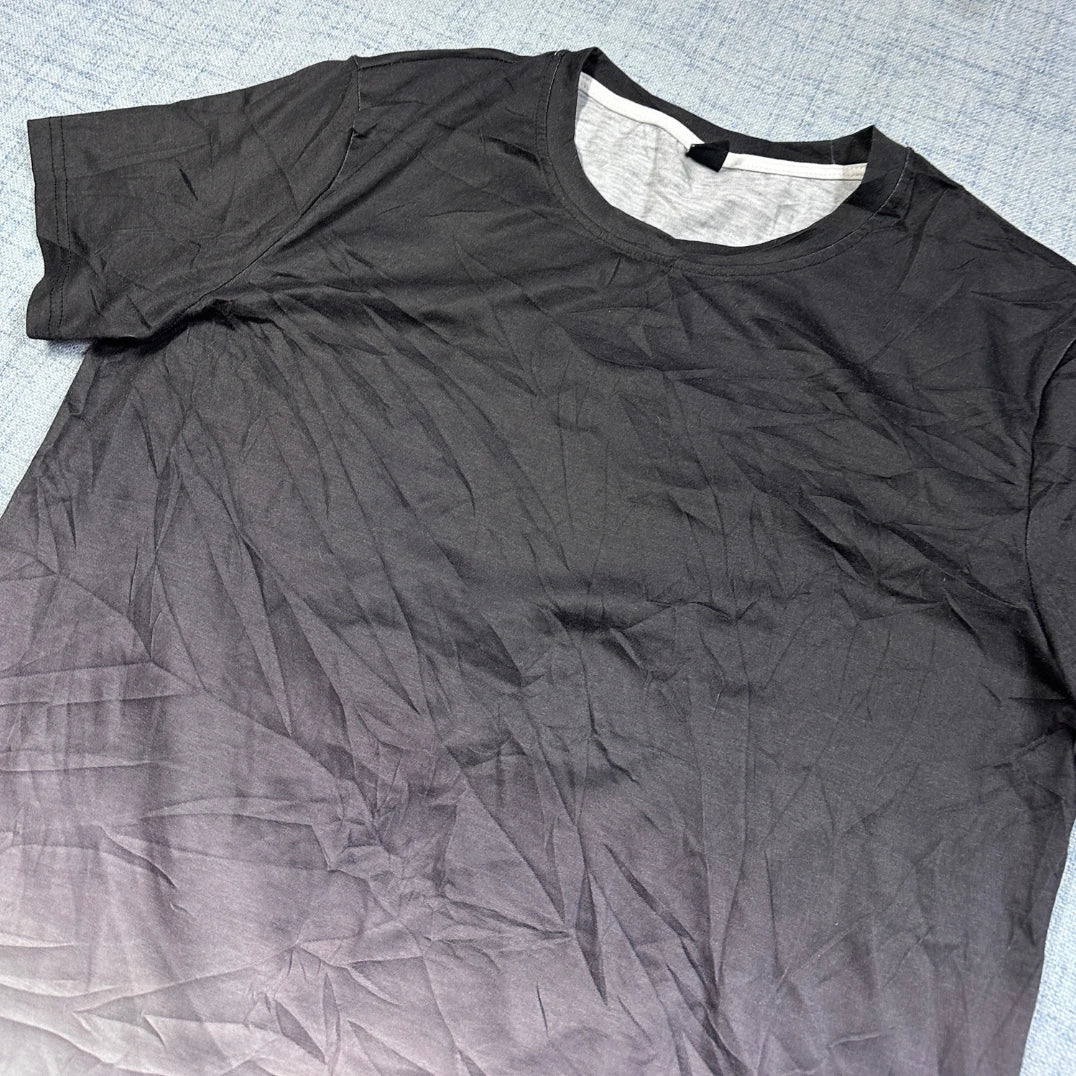 Manfinity Black to White Ombre Tee-S