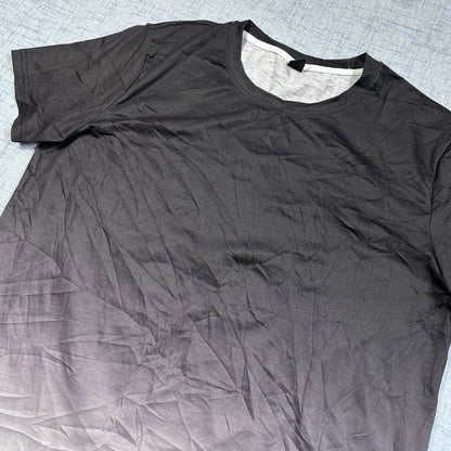 Manfinity Black to White Ombre Tee-S