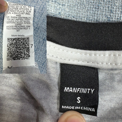 Manfinity Black to White Ombre Tee-S
