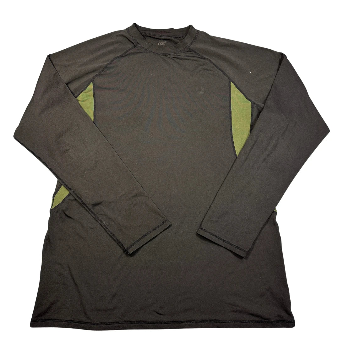 Unbranded Olive Panel Long Sleeve Performance Top-L