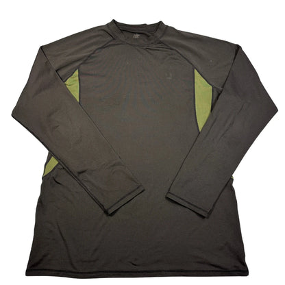 Unbranded Olive Panel Long Sleeve Performance Top-L