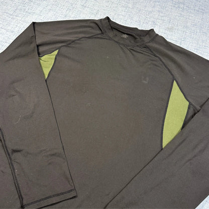 Unbranded Olive Panel Long Sleeve Performance Top-L