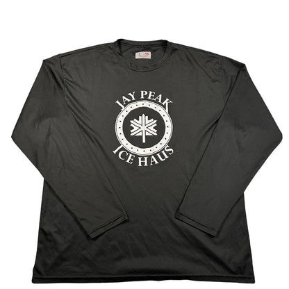 A4 Black Jay Peak Ice Haus Long Sleeve Jersey-L