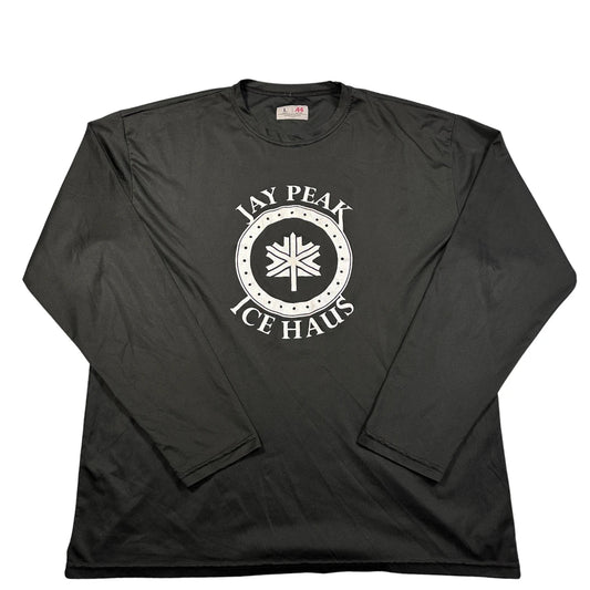 A4 Black Jay Peak Ice Haus Long Sleeve Jersey-L