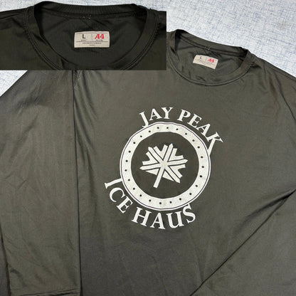 A4 Black Jay Peak Ice Haus Long Sleeve Jersey-L