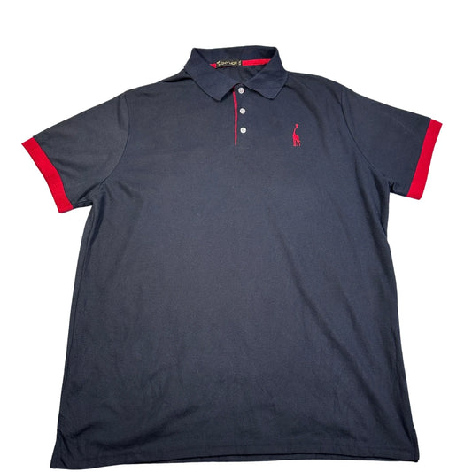 GHYUGR Navy Polo with Red Giraffe Logo-XL