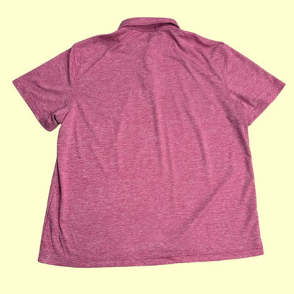 Izod Saltwater Polo Shirt in a heathered pink color.