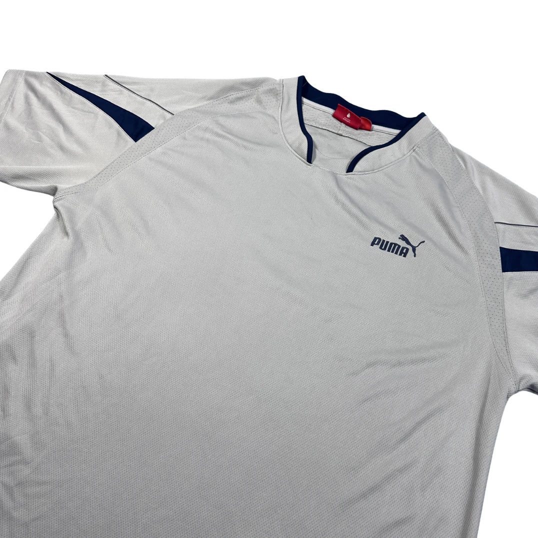 Puma® White Sports T Shirt Contrast