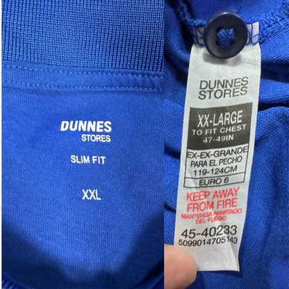 Dunnes Stores® Blue Polo Shirt Slim Fit-2XL