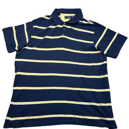 Maine® Navy Polo Shirt Striped-L