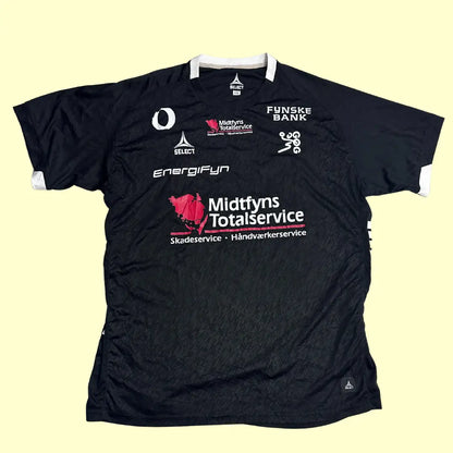 Select Sports Jersey in black with multiple sponsor logos
