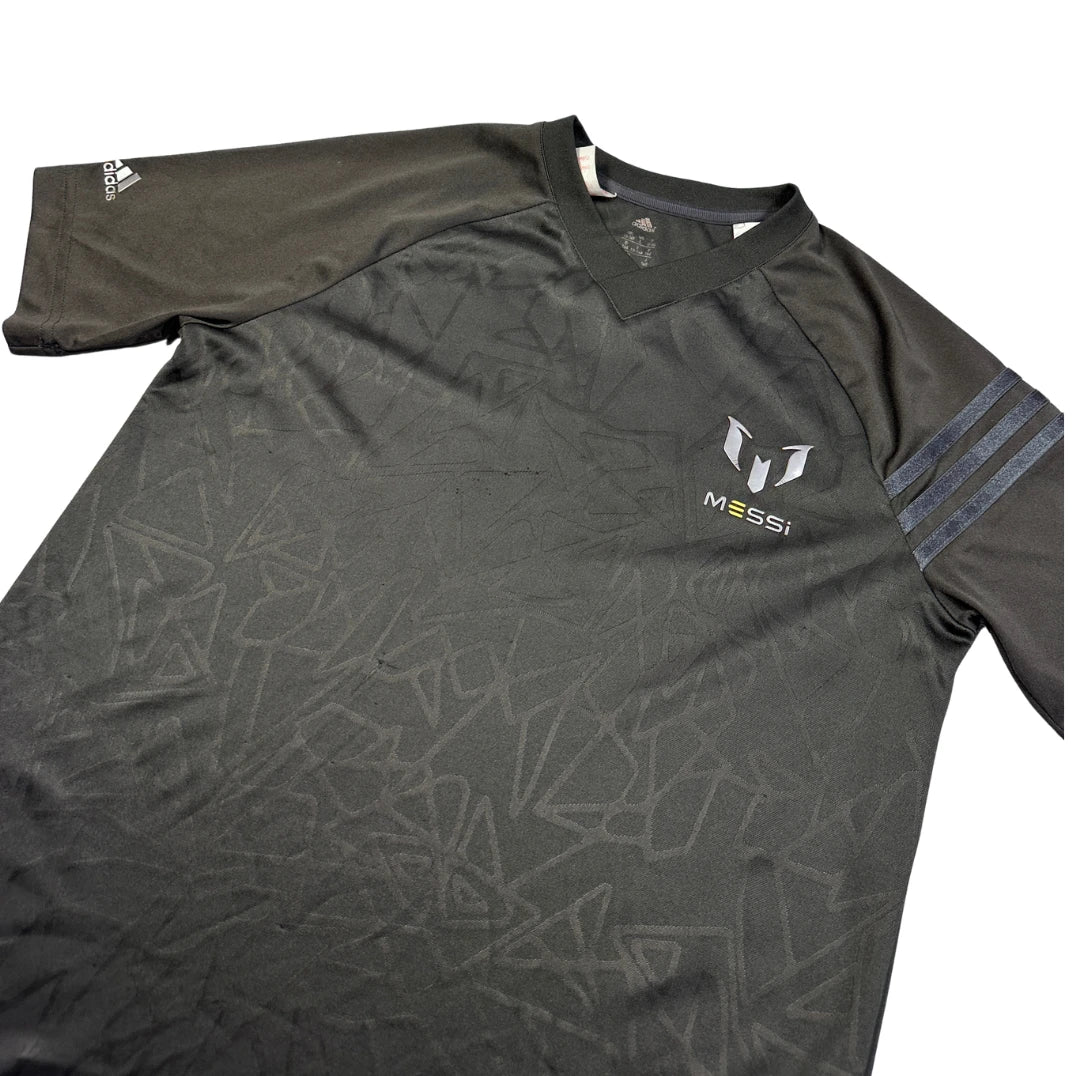 Adidas® Black Sports T Shirt Messi-L