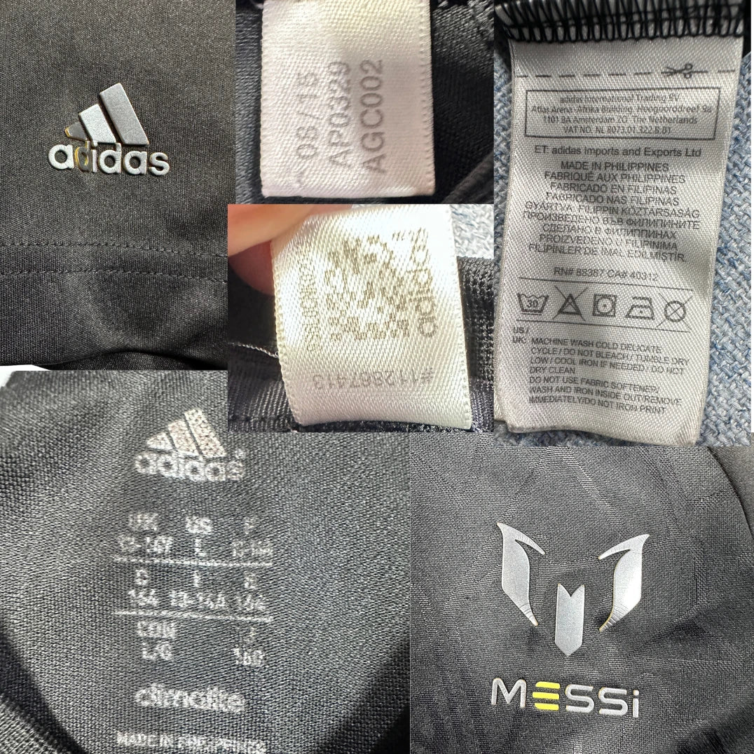 Adidas® Black Sports T Shirt Messi-L