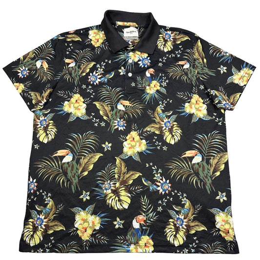 Goodfellow & Co® Navy Polo Tropical Print-XL