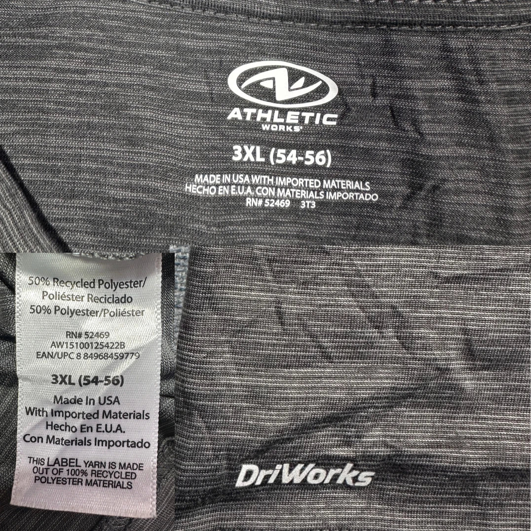 Athletic Works® Gray DriWorks T Shirt-3XL
