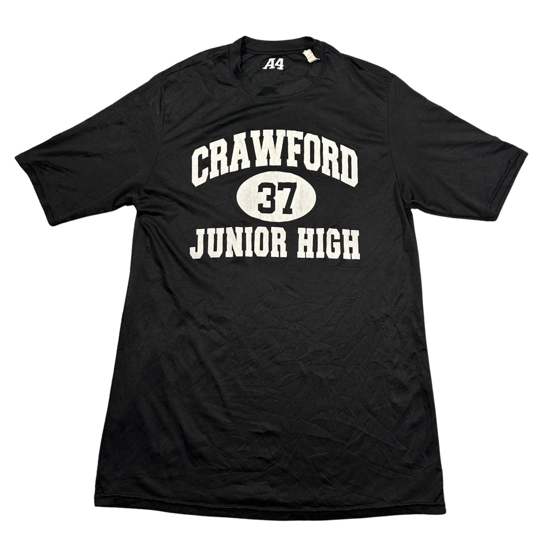 A4® Black Sports T Shirt-S
