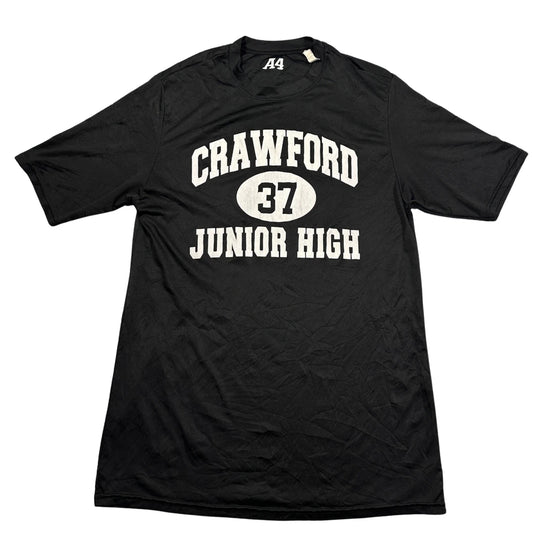 A4® Black Sports T Shirt-S