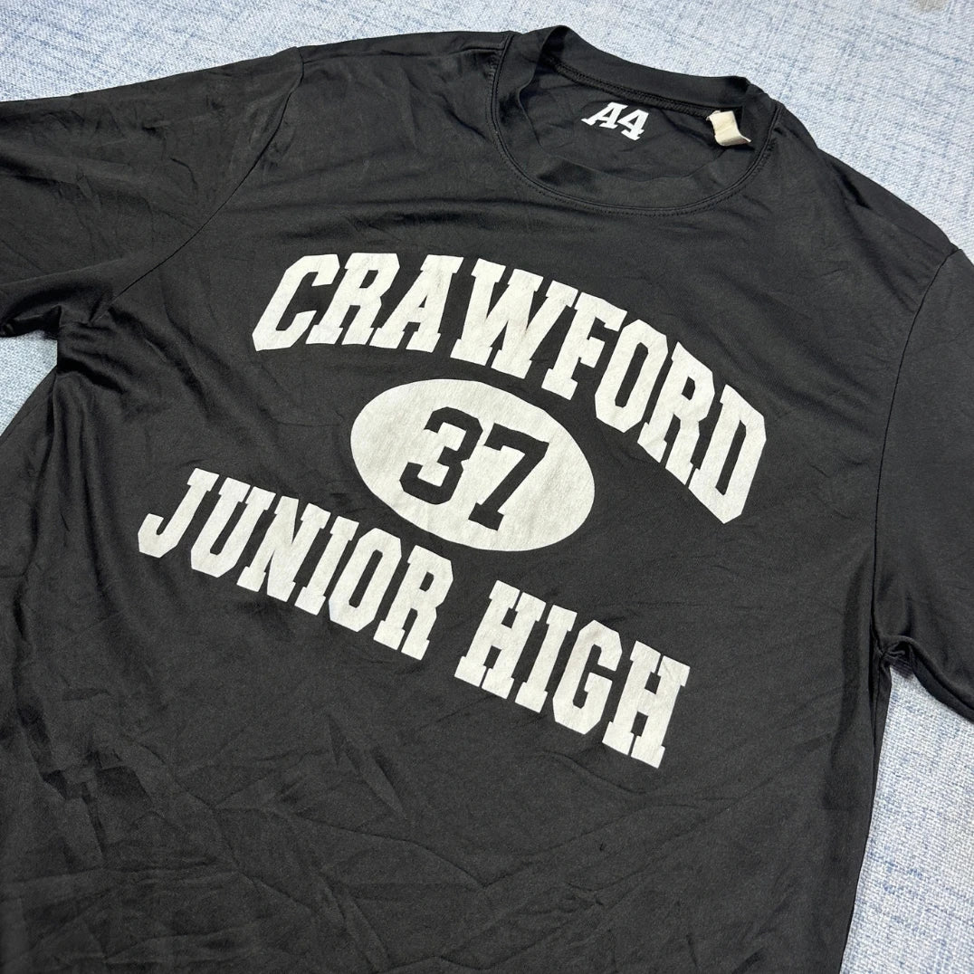 A4® Black Sports T Shirt-S