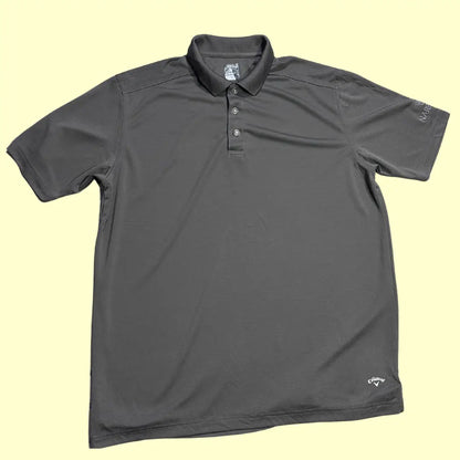 Callaway Golf Polo Shirt in charcoal grey with embroidered Callaway logo