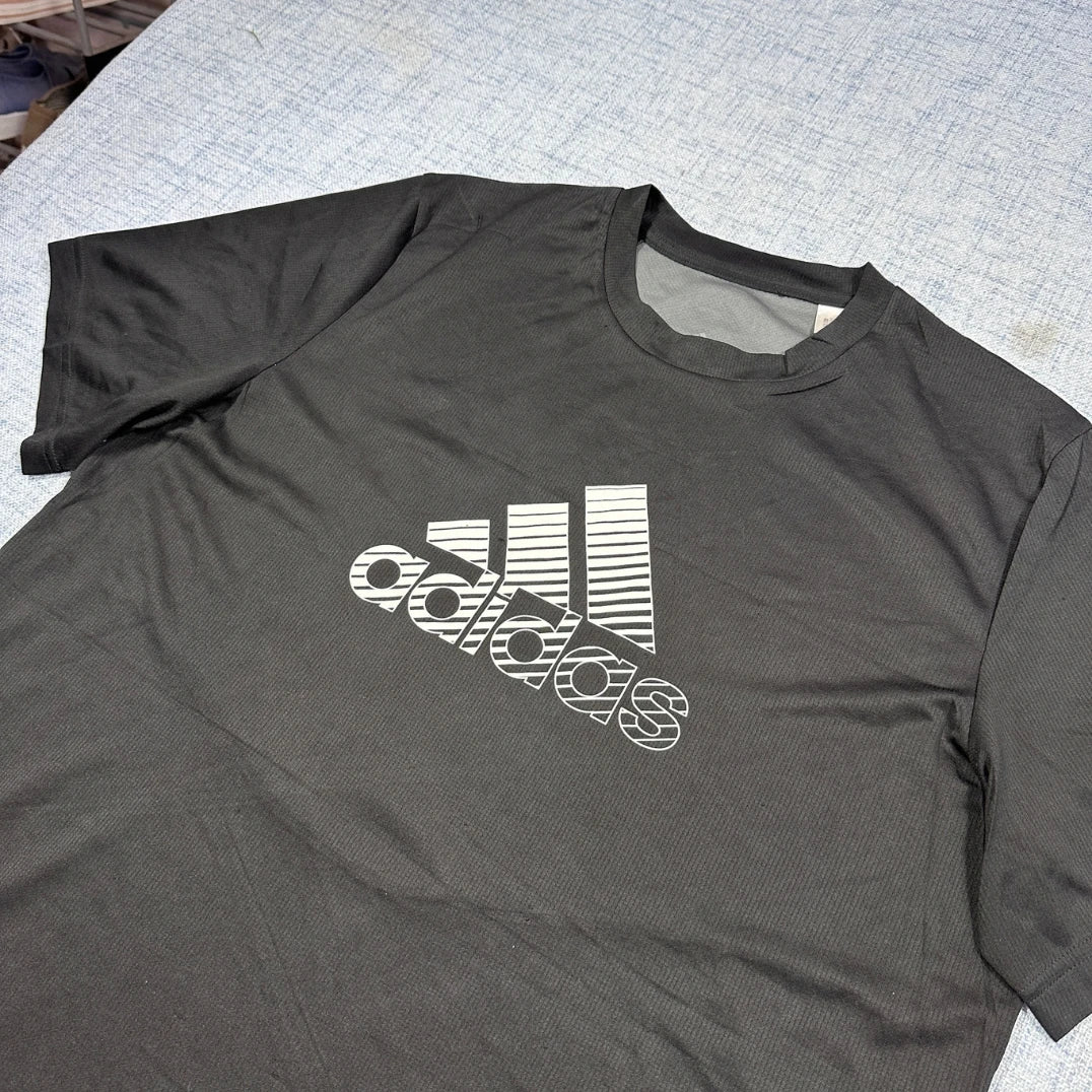 Adidas® Black Athletic T Shirt AEROREADY-M