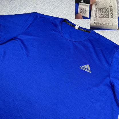 Adidas® Blue Athletic T Shirt Climalite-XL