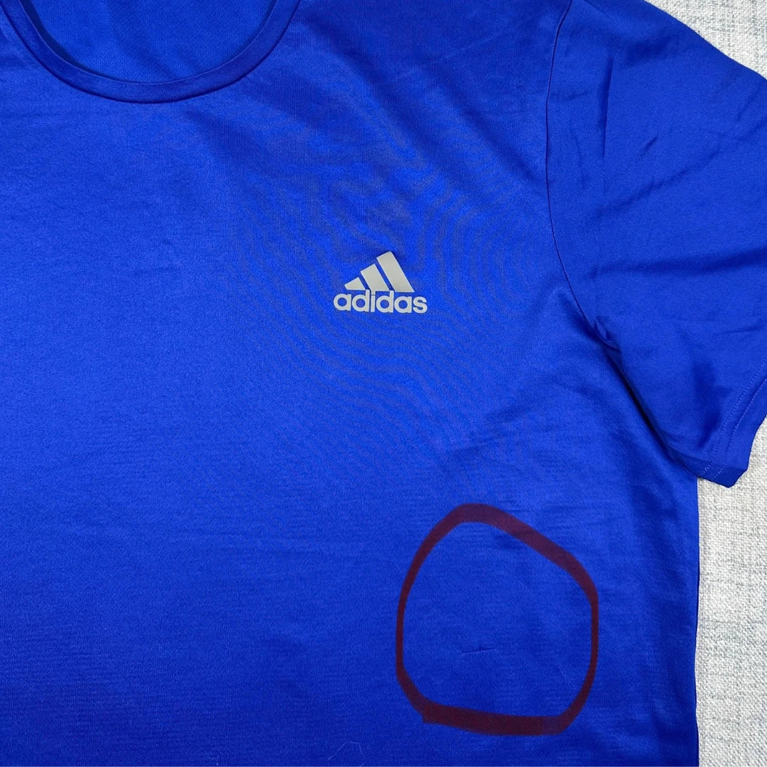 Adidas® Blue Athletic T Shirt Climalite-XL