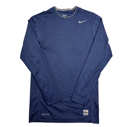 Nike® Navy Pro Compression Long Sleeve Top-L