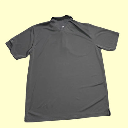 Callaway Golf Polo Shirt in charcoal grey with embroidered Callaway logo
