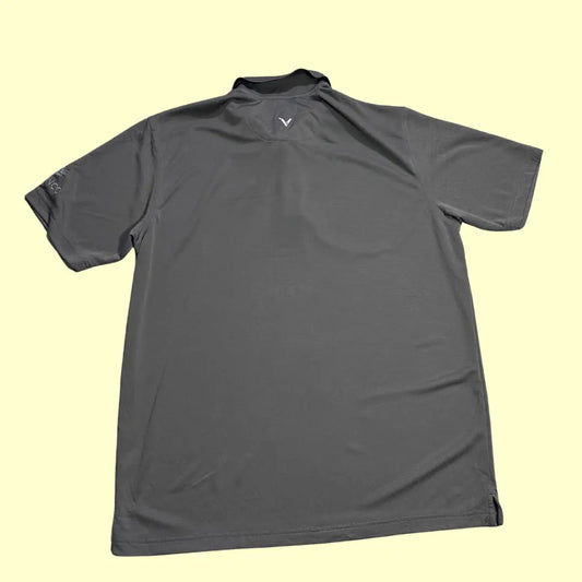 Callaway Golf Polo Shirt in charcoal grey with embroidered Callaway logo