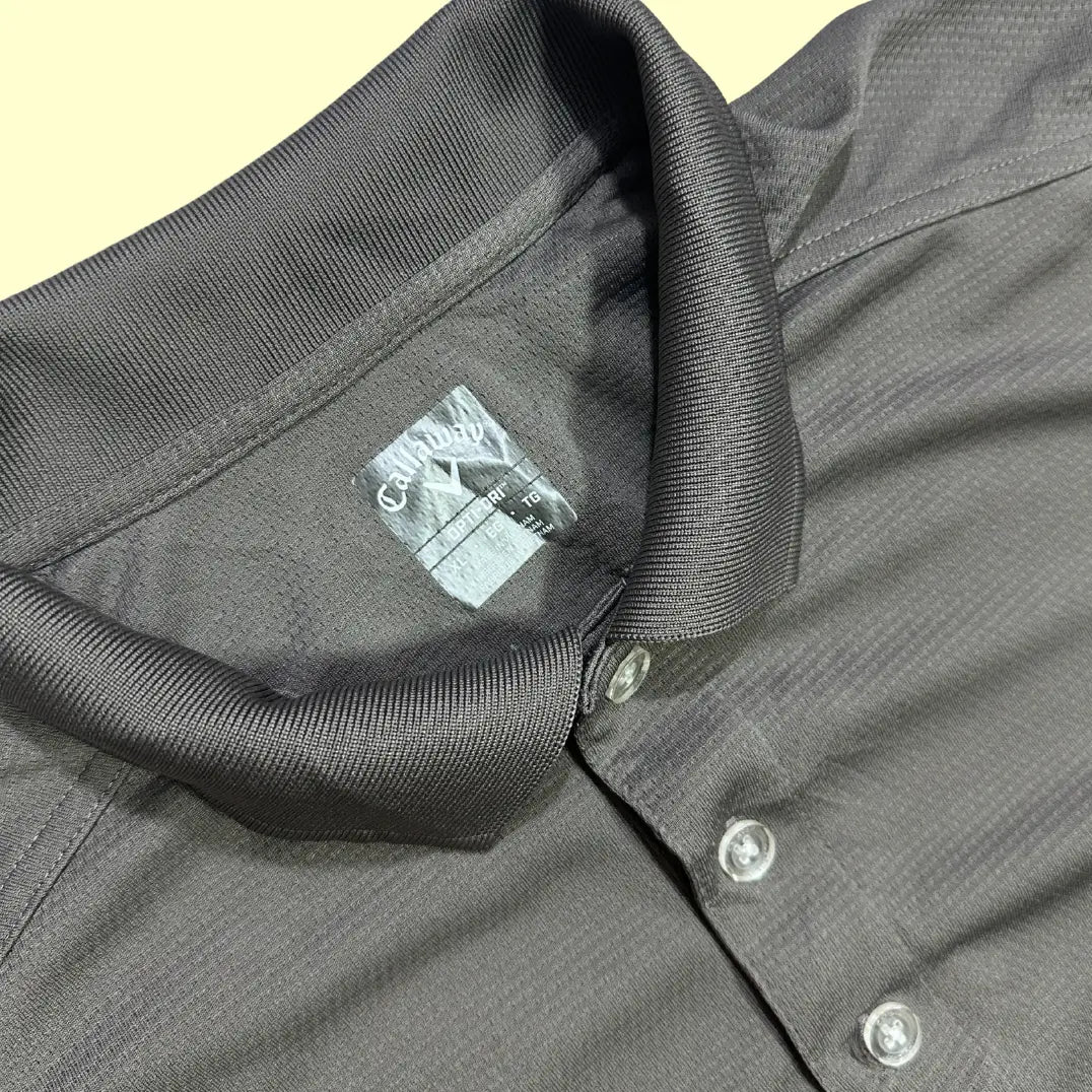 Callaway Golf Polo Shirt in charcoal grey with embroidered Callaway logo