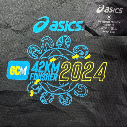 Asics® Black Running T Shirt-M