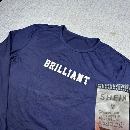 Shein® Navy Graphic T Shirt-M
