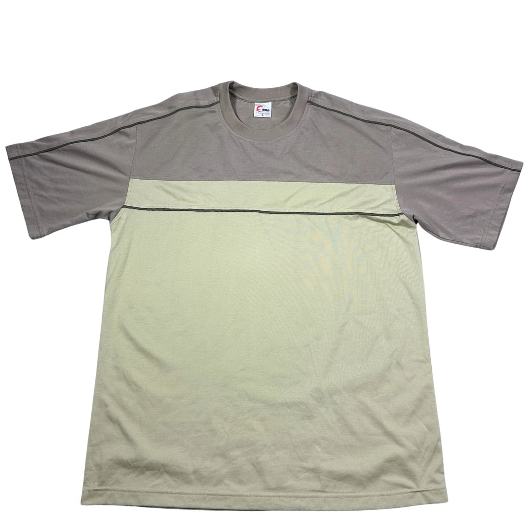 Euro® Beige Colorblock T Shirt-L