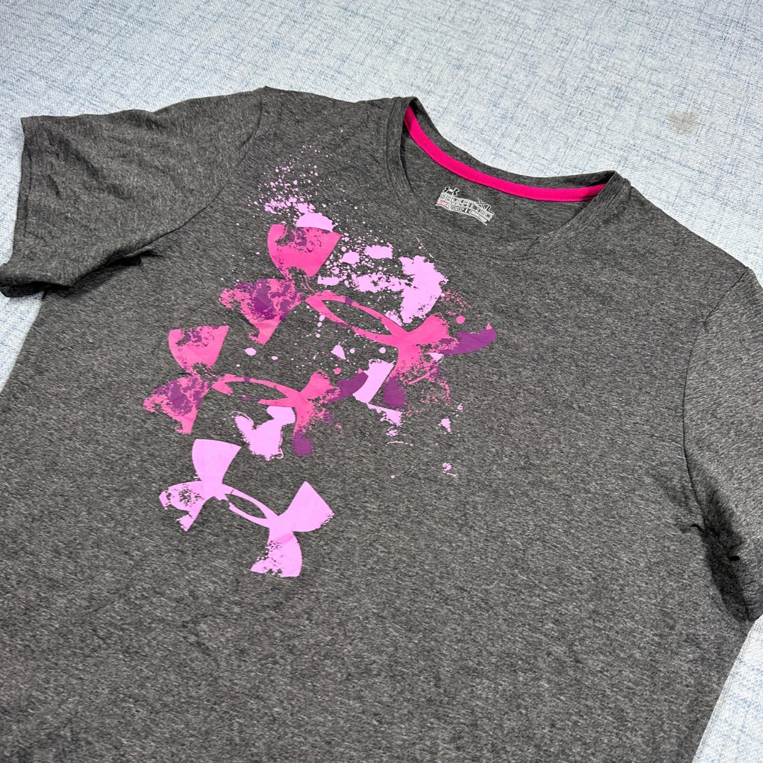 Under Armour® Grey HeatGear T Shirt-XL