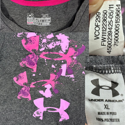 Under Armour® Grey HeatGear T Shirt-XL