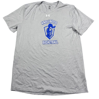 Under Armour® Gray Basketball Training Tee-YXL