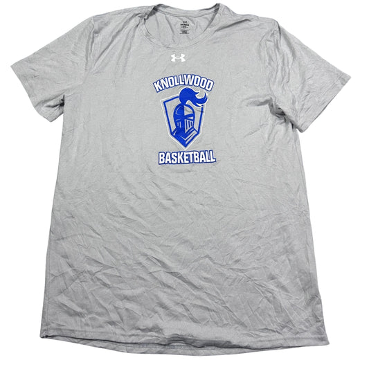 Under Armour® Gray Basketball Training Tee-YXL