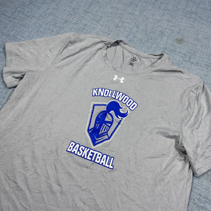 Under Armour® Gray Basketball Training Tee-YXL