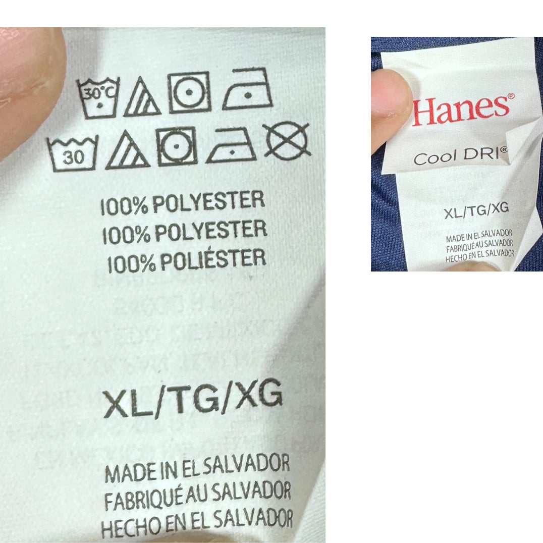 Hanes® Blue Polo Shirt Cool DRI-XL