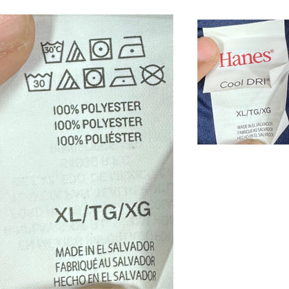 Hanes® Blue Polo Shirt Cool DRI-XL