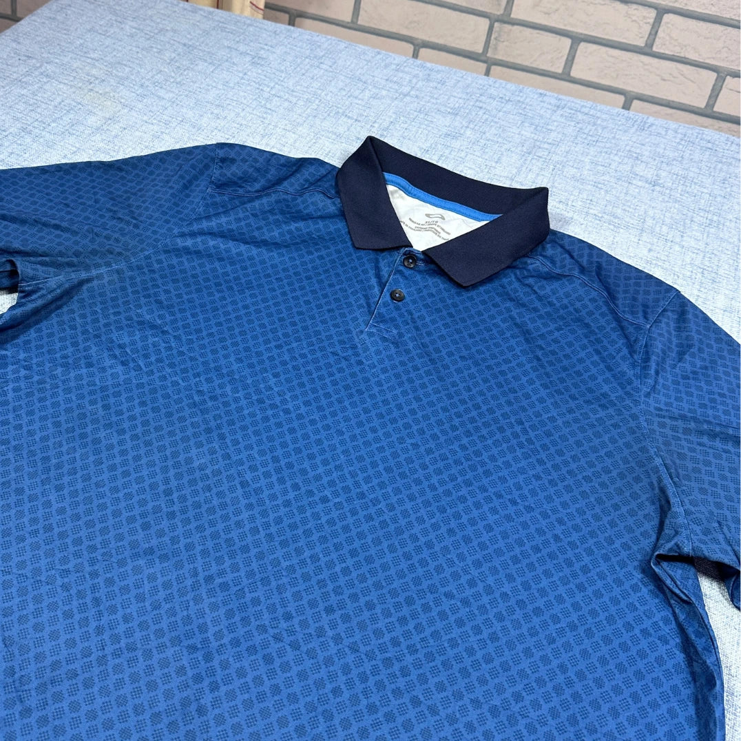 Oakley® Blue Polo Shirt Patterned-XL